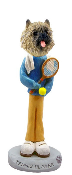 Red Cairn Terrier Tennis Player Doogie Collectible Dog Figurine