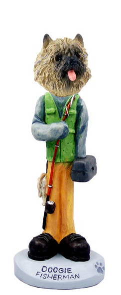 Red Cairn Terrier Fisherman Doogie Collectible Dog Figurine