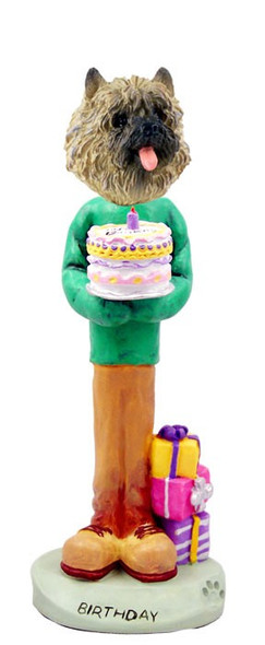 Red Cairn Terrier Birthday Doogie Collectible Dog Figurine