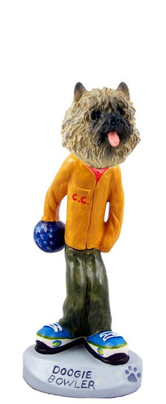Red Cairn Terrier Bowler Doogie Collectible Dog Figurine