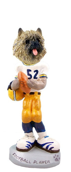Red Cairn Terrier Football Player Doogie Collectible Dog Figurine