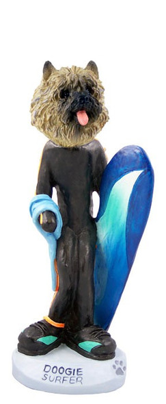 Red Cairn Terrier Surfer Doogie Collectible Dog Figurine