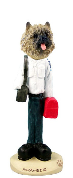 Red Cairn Terrier Paramedic Doogie Collectible Dog Figurine