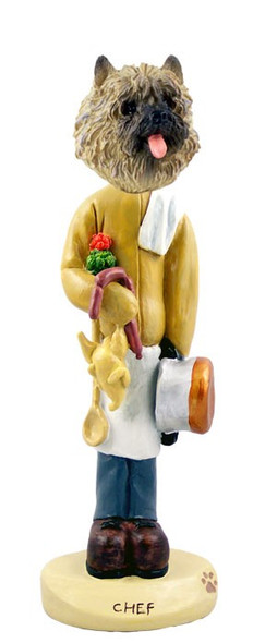 Red Cairn Terrier Chef Doogie Collectible Dog Figurine