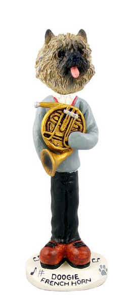 Red Cairn Terrier French Horn Doogie Collectible Dog Figurine