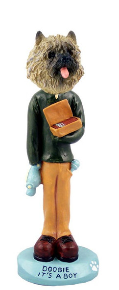Red Cairn Terrier It's a Boy Doogie Collectible Dog Figurine