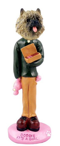 Red Cairn Terrier It's a Girl Doogie Collectible Dog Figurine