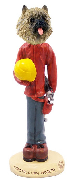 Red Cairn Terrier Construction Worker Doogie Collectible Dog Figurine