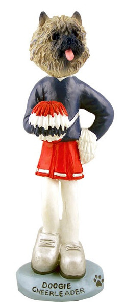 Red Cairn Terrier Cheerleader Doogie Collectible Dog Figurine