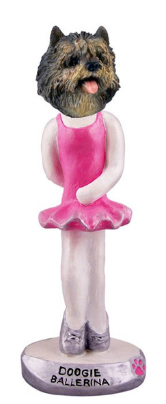 Brindle Cairn Terrier Ballerina Doogie Collectible Dog Figurine