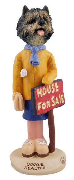 Brindle Cairn Terrier Female Realtor Doogie Collectible Dog Figurine