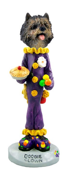 Brindle Cairn Terrier Clown Doogie Collectible Dog Figurine