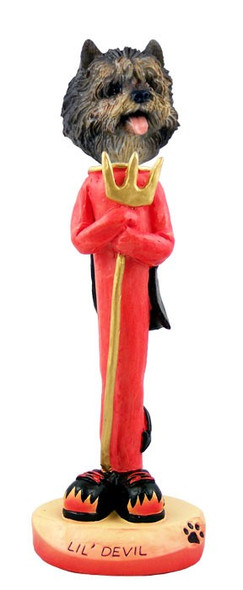 Brindle Cairn Terrier Lil Devil Doogie Collectible Dog Figurine