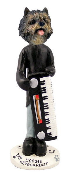 Brindle Cairn Terrier Keyboardist Doogie Collectible Dog Figurine