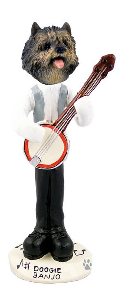 Brindle Cairn Terrier Banjo Doogie Collectible Dog Figurine
