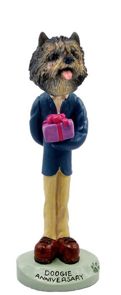 Brindle Cairn Terrier Anniversary Doogie Collectible Dog Figurine