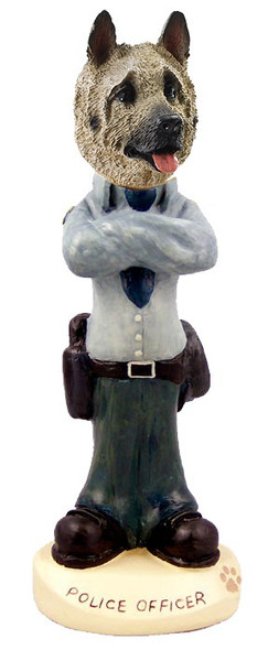 Fawn Akita Police Doogie Collectible Dog Figurine
