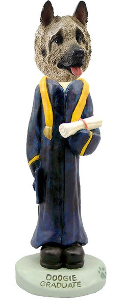 Fawn Akita Graduate Doogie Collectible Dog Figurine