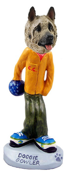 Fawn Akita Bowler Doogie Collectible Dog Figurine