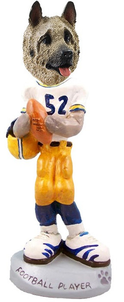 Fawn Akita Football Player Doogie Collectible Dog Figurine