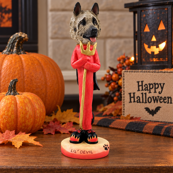 Fawn Akita Lil Devil Doogie Collectible Dog Figurine