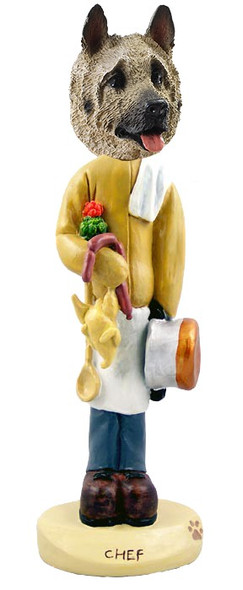 Fawn Akita Chef Doogie Collectible Dog Figurine