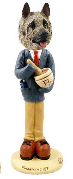 Fawn Akita Pharmacist Doogie Collectible Dog Figurine