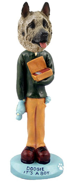 Fawn Akita It's a Boy Doogie Collectible Dog Figurine