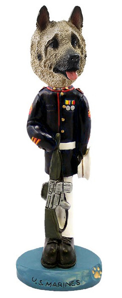 Fawn Akita U S Marines Doogie Collectible Dog Figurine