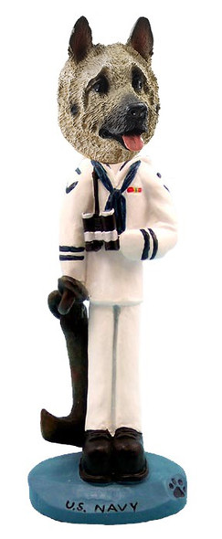 Fawn Akita U S Navy Doogie Collectible Dog Figurine