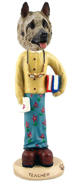Fawn Akita Female Teacher Doogie Collectible Dog Figurine