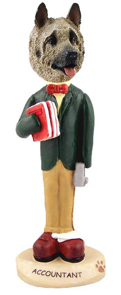 Fawn Akita Accountant Doogie Collectible Dog Figurine