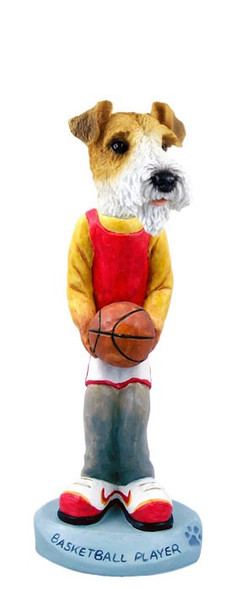 Red Wire Fox Terrier Basketball Doogie Collectible Dog Figurine