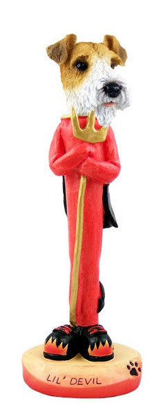Red Wire Fox Terrier Lil Devil Doogie Collectible Dog Figurine