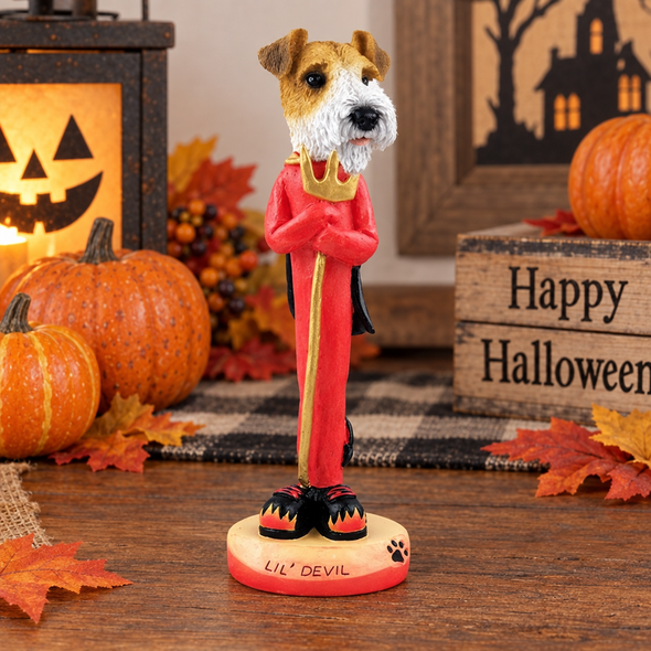 Red Wire Fox Terrier Lil Devil Doogie Collectible Dog Figurine