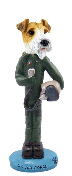 Red Wire Fox Terrier U S Air Force Doogie Collectible Dog Figurine