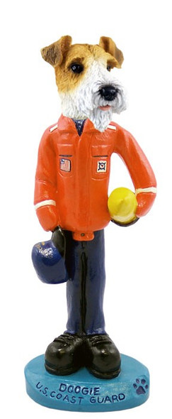 Red Wire Fox Terrier U S Coast Guard Doogie Collectible Dog Figurine