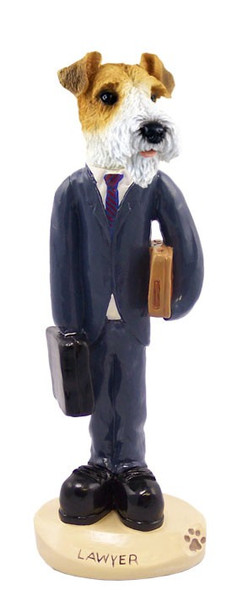 Red Wire Fox Terrier Lawyer Doogie Collectible Dog Figurine