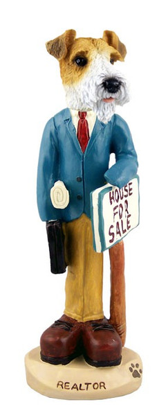 Red Wire Fox Terrier Male Realtor Doogie Collectible Dog Figurine
