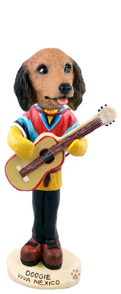 Longhaired Red Dachshund Viva Mexico Doogie Collectible Dog Figurine