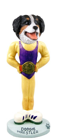 Bernese Mountain Dog Wrestler Doogie Collectible Dog Figurine