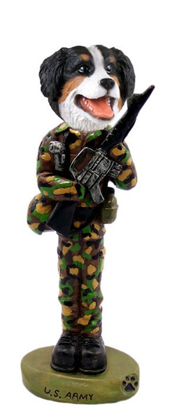 Bernese Mountain Dog U S Army Doogie Collectible Dog Figurine