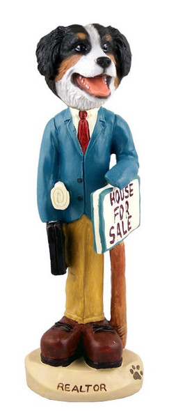 Bernese Mountain Dog Male Realtor Doogie Collectible Dog Figurine