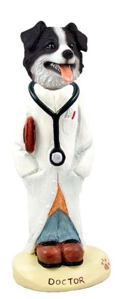 Border Collie Doctor Doogie Collectible Dog Figurine