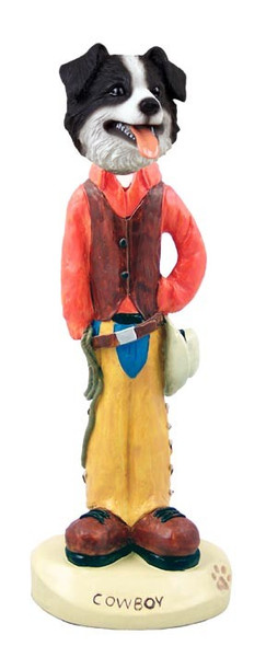 Border Collie Cowboy Doogie Collectible Dog Figurine