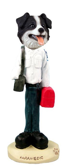 Border Collie Paramedic Doogie Collectible Dog Figurine