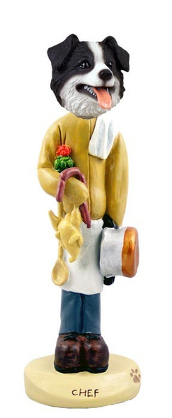 Border Collie Chef Doogie Collectible Dog Figurine