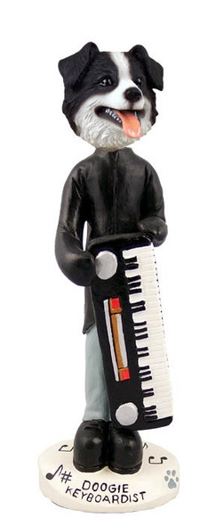 Border Collie Keyboardist Doogie Collectible Dog Figurine