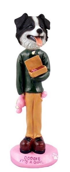 Border Collie It's a Girl Doogie Collectible Dog Figurine