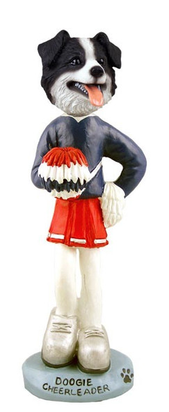 Border Collie Female Cheerleader Doogie Collectible Dog Figurine